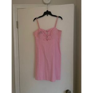 Lilly Pulitzer Petra pink seersucker dress